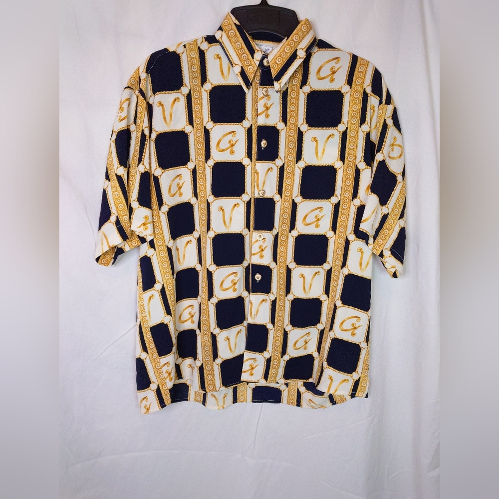 Vintage 90s Bertelli Designer Dress Shirt